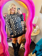 Load image into Gallery viewer, BLACK SMOKE SWEATER DRESS