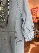 Load image into Gallery viewer, DALLAS DARLING DENIM DRESS/OVERPIECE