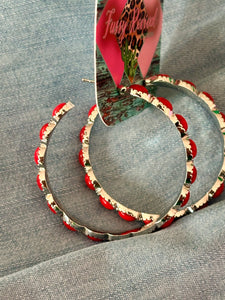 RED ROSE EARRINGS
