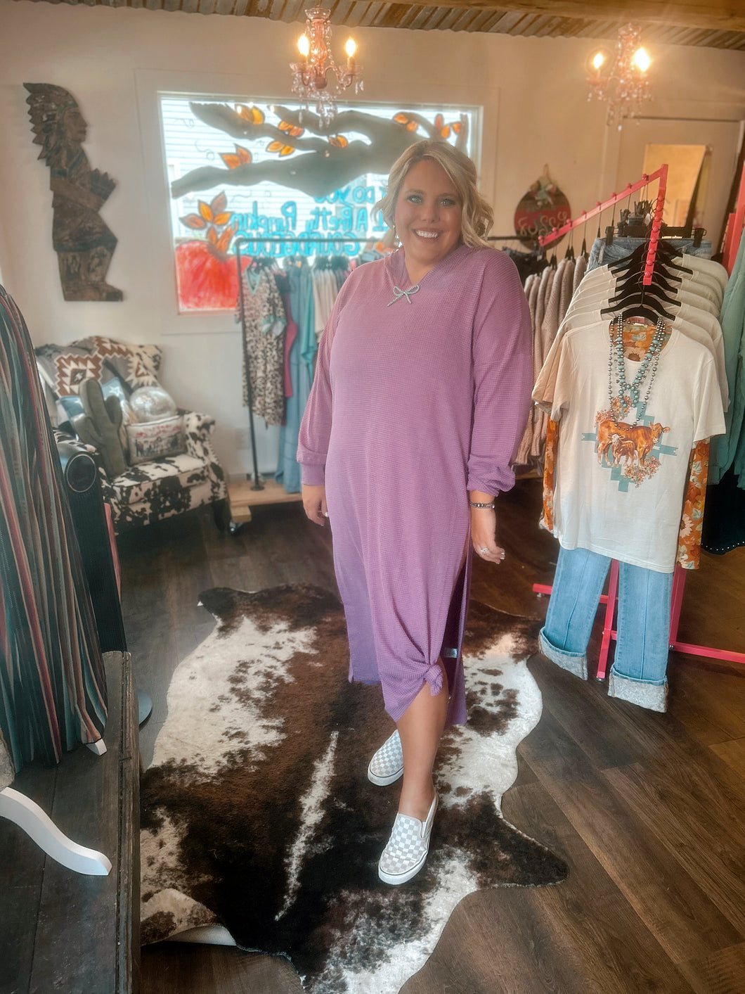 PLUM CRAZY THERMAL DUSTER