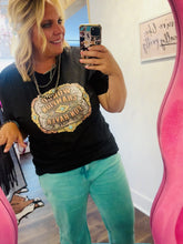 Load and play video in Gallery viewer, BUCKLE UP GRAPHIC TEE
