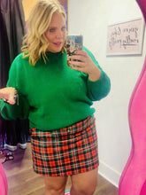 Load and play video in Gallery viewer, MISTLE TOE PLAID SKORT
